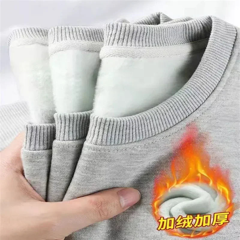 Unisex sweatshirt med rundhals och mjuk insida