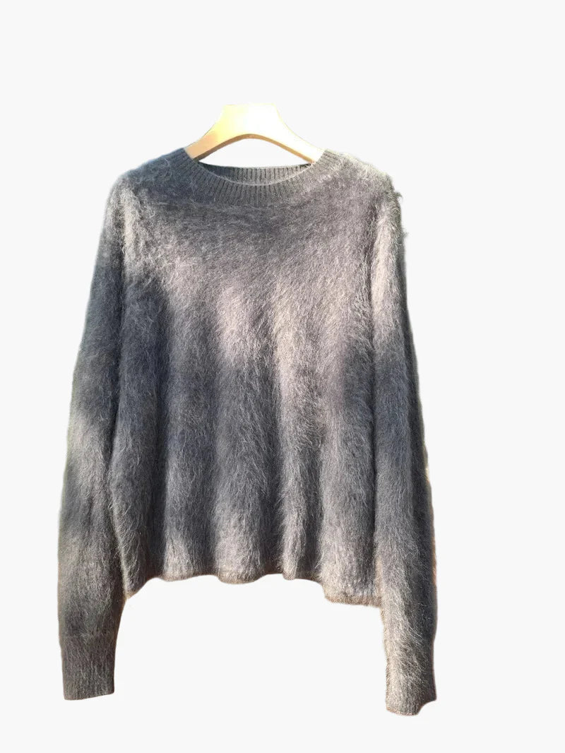 Damtröja Oversized Lös Stickad Tröja för Vardagsbruk och Mysiga Kvällar