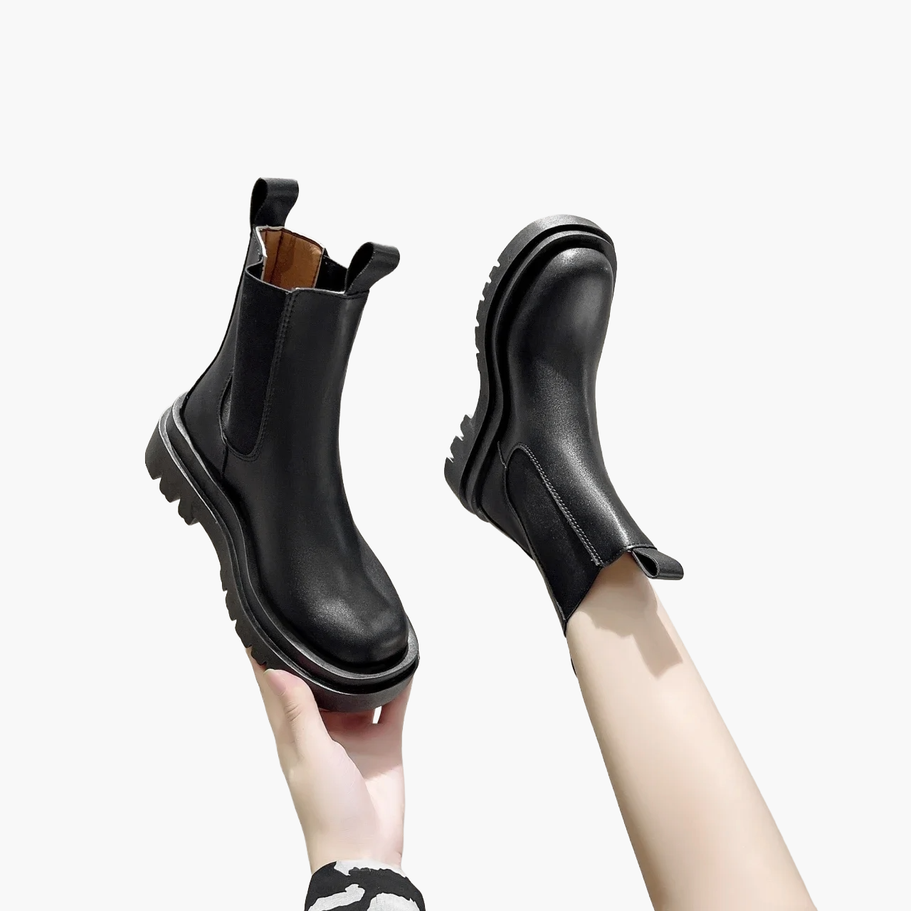 Dam Chelsea Boots med Chunky Sula – Trendiga Vardagsstövlar för Höst och Vinter