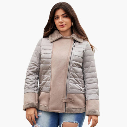 Dam Jacka Vinter Elegant Vadderad Kort Stil Modejacka