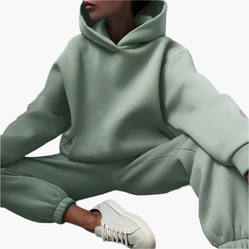 Damers Oversize Lounge Set – Hoodie och Joggingbyxor, Perfekt för Mys och Avslappning