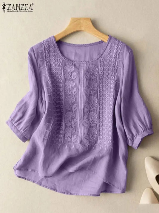 Jannicke-Somrig Elegant Blus för Kvinnor