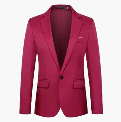 Herr Klassisk Kavaj Enkelknäppt Elegant Stil för Fester och Arbete