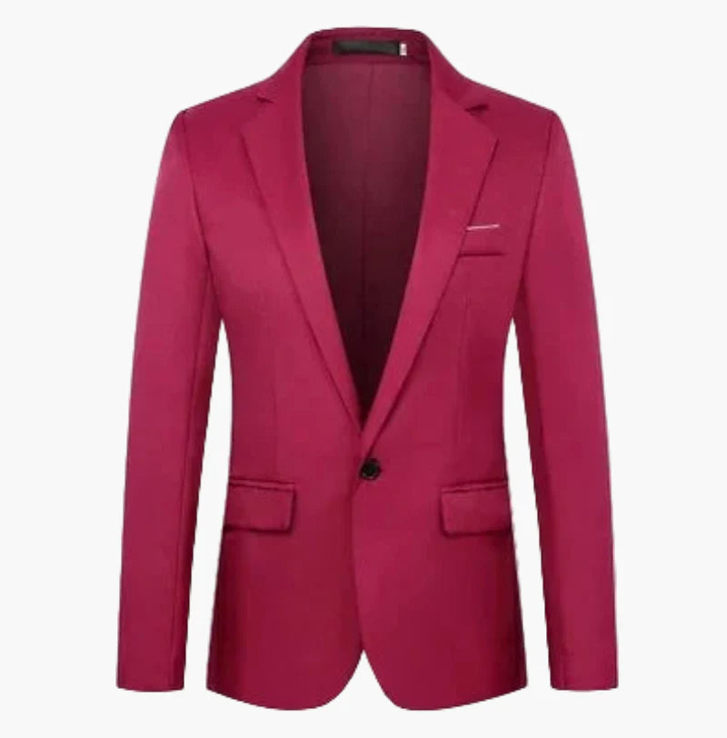Herr Klassisk Kavaj Enkelknäppt Elegant Stil för Fester och Arbete