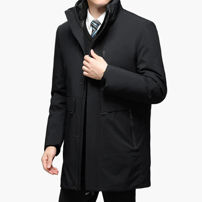 Herr Vinterjacka Affär Elegant Parkas – Varm och Stilren för Kallt Väder