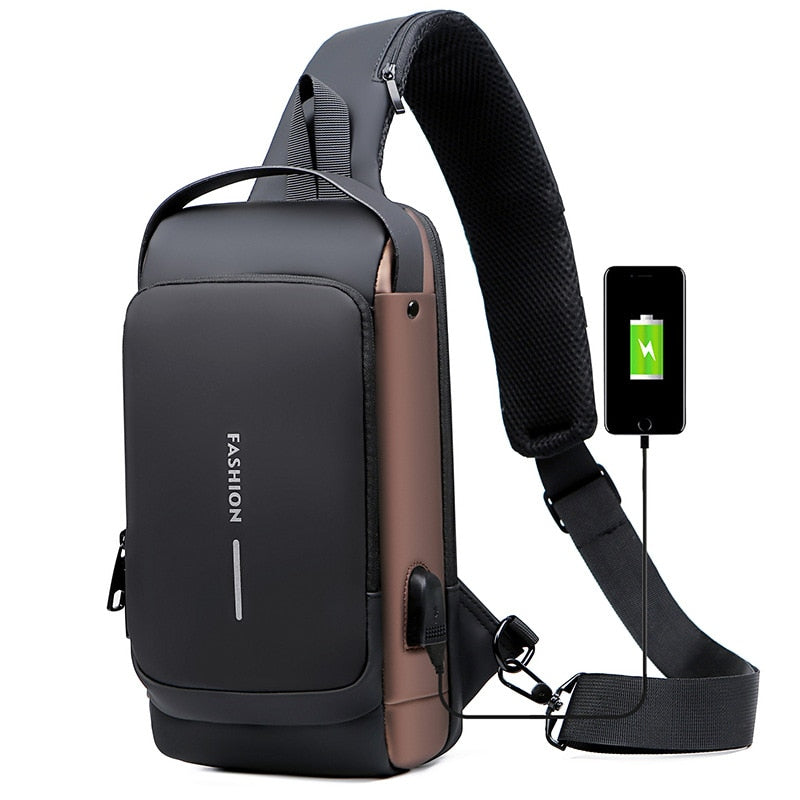 Charlotte – Unisex Anti-stöld Crossbody-väska med Laddare