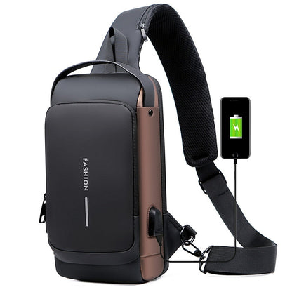 Charlotte – Unisex Anti-stöld Crossbody-väska med Laddare