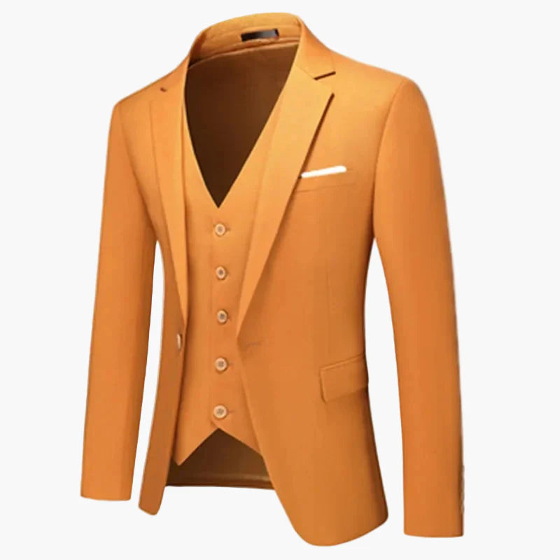 Herr Klassisk Kavaj Enkelknäppt Elegant Stil för Fester och Arbete