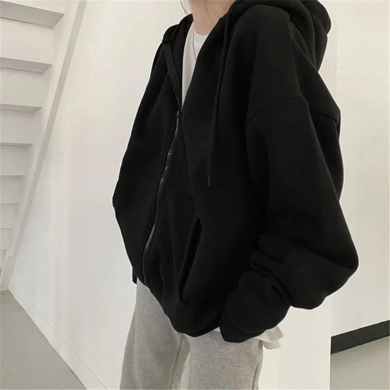 Unisex Luvtröja med Dragkedja – Oversize Modell