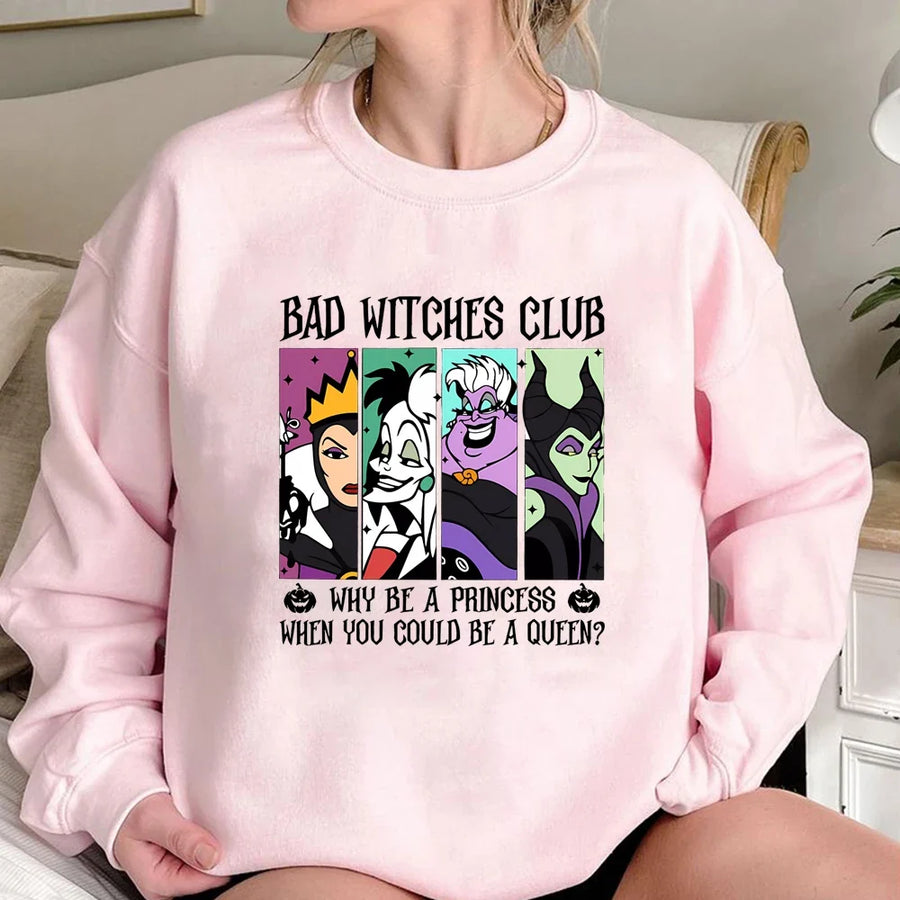 Tröja med "Bad Witches Club" tryck för damer