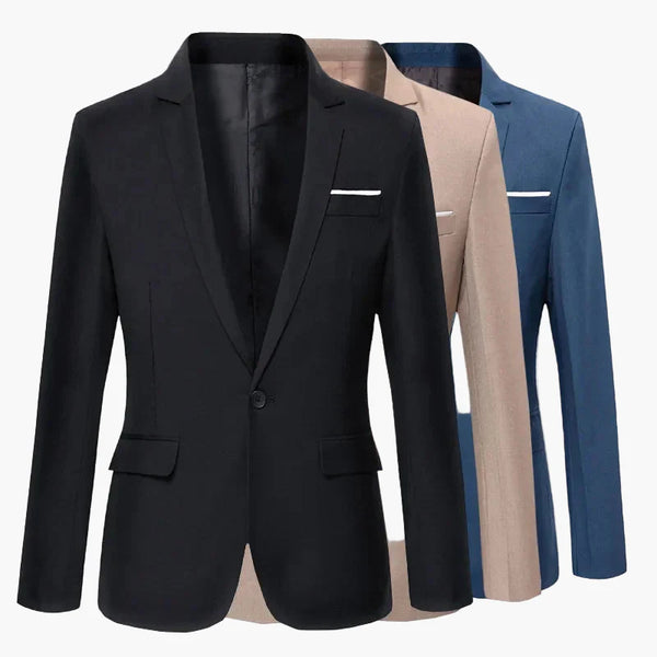 Herr Klassisk Kavaj Enkelknäppt Elegant Stil för Fester och Arbete