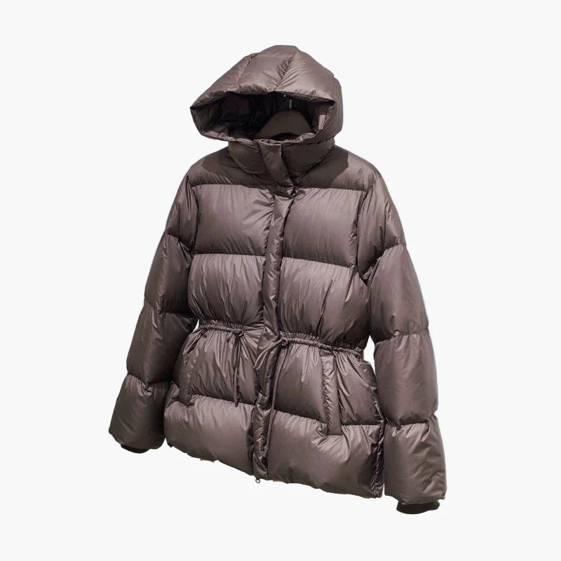 Dam Vinterjacka Puffer Med Huva För Vardag och Utomhusbruk