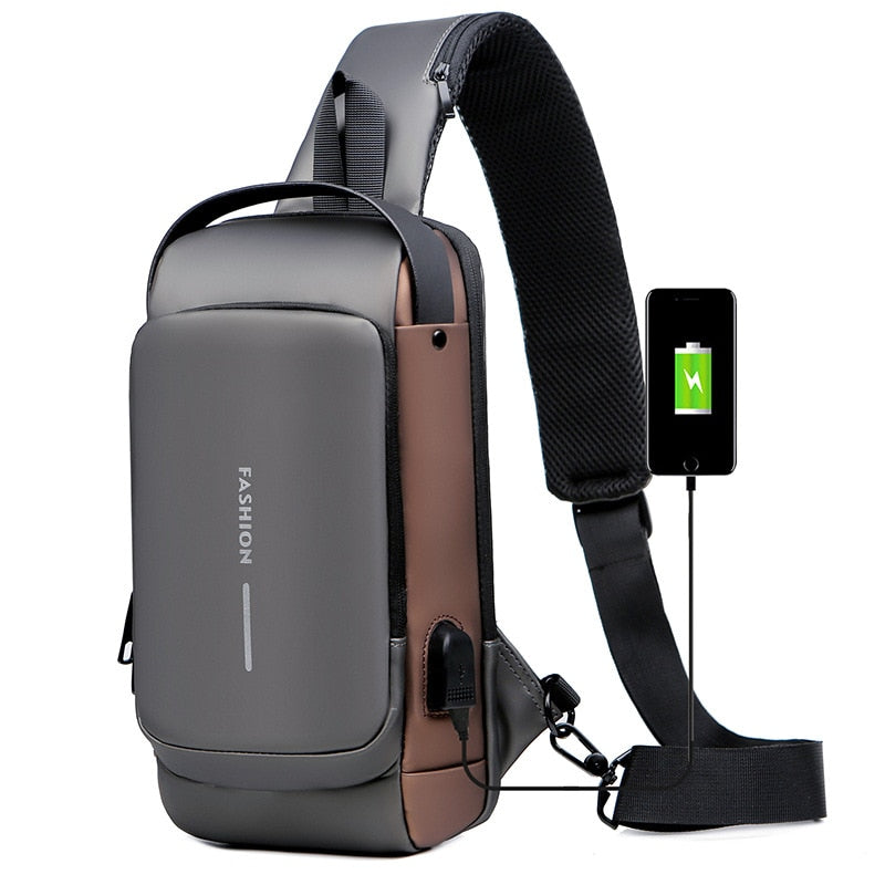 Charlotte – Unisex Anti-stöld Crossbody-väska med Laddare