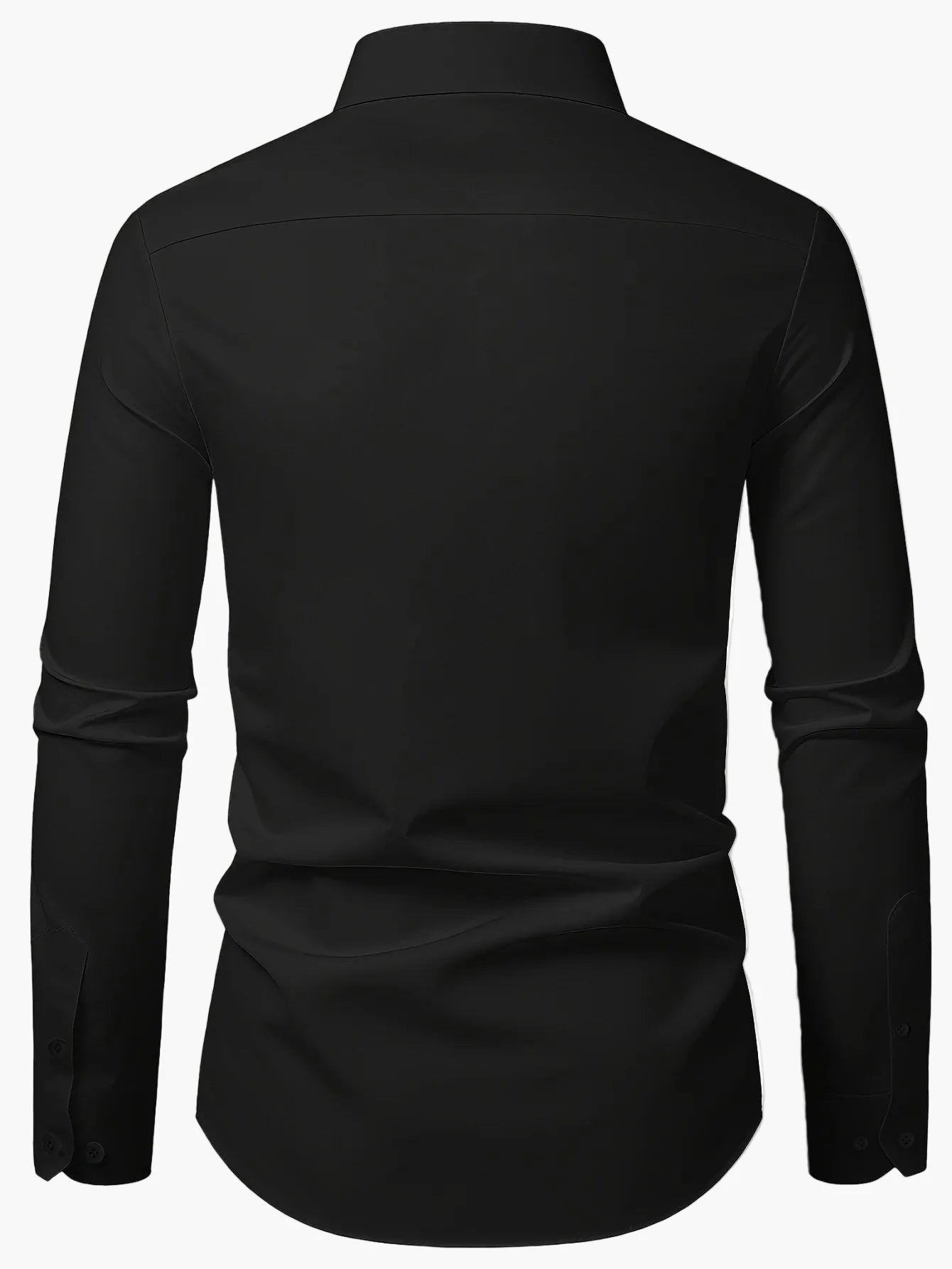 Herr Skjorta Slim Fit Elegant Festkläder Vardagsstil