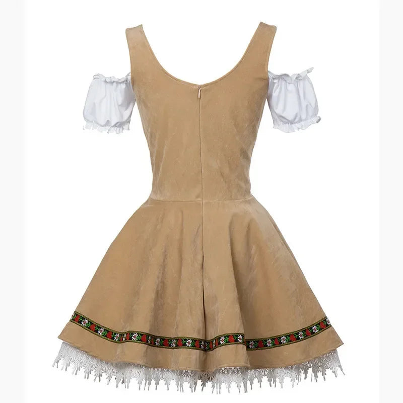 Oktoberfest maskeradkläder i brun och beige färg för herr och dam