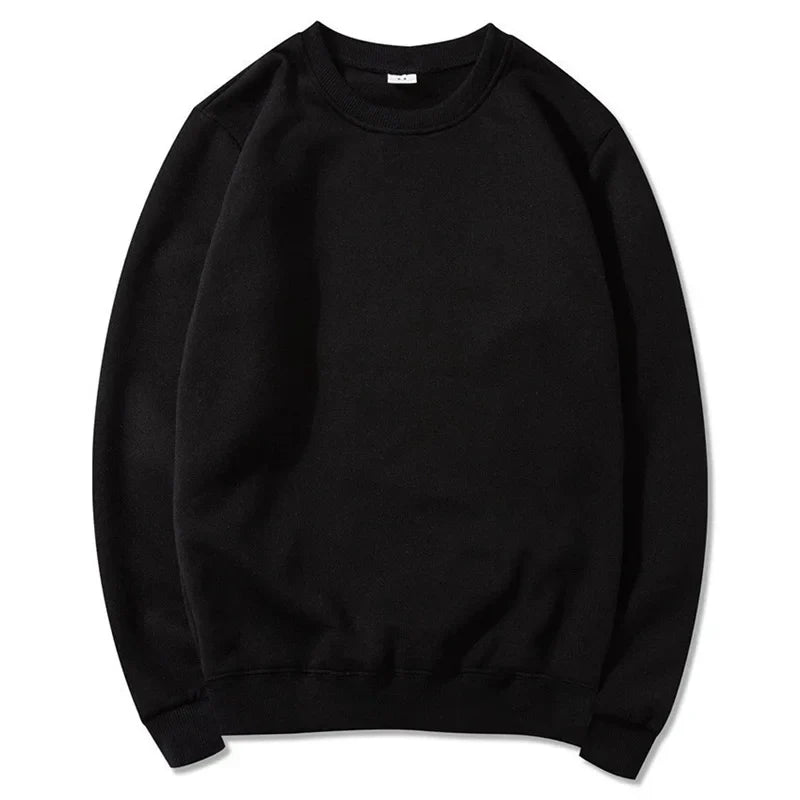 Enfärgad Sweatshirt för Dam med Rund Hals