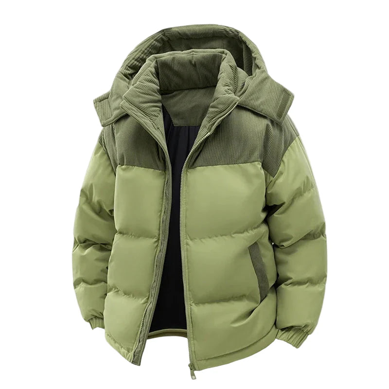 Herr Vinterjacka Puffer Stil Varm och Trendig Utomhusjacka