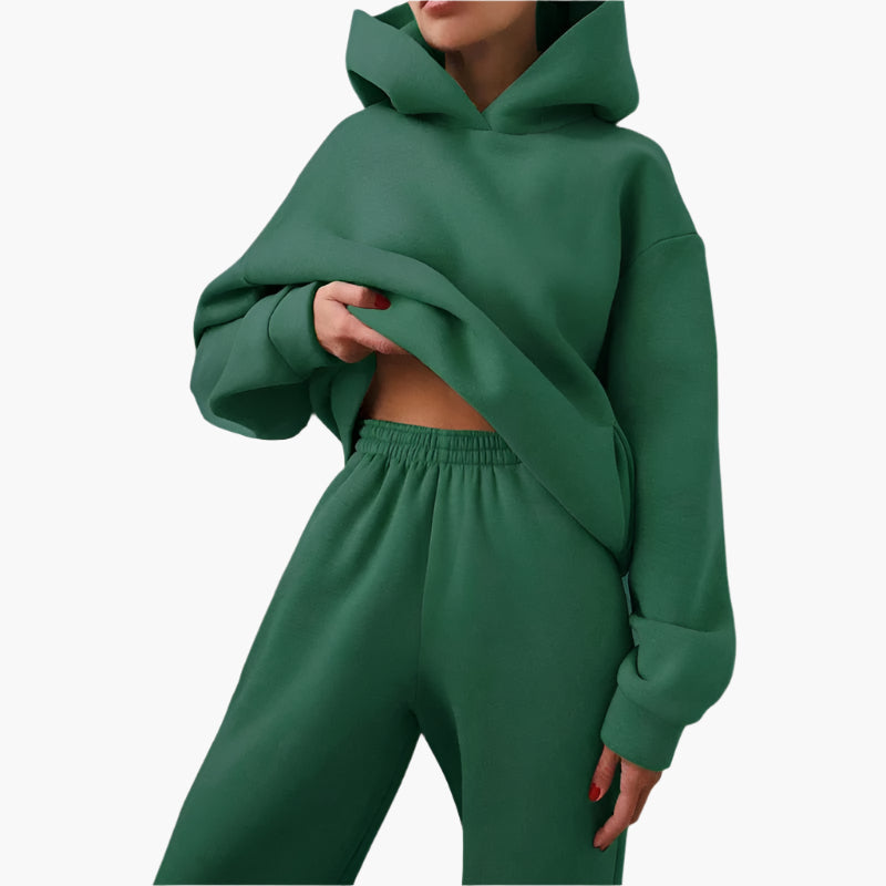 Damers Oversize Lounge Set – Hoodie och Joggingbyxor, Perfekt för Mys och Avslappning