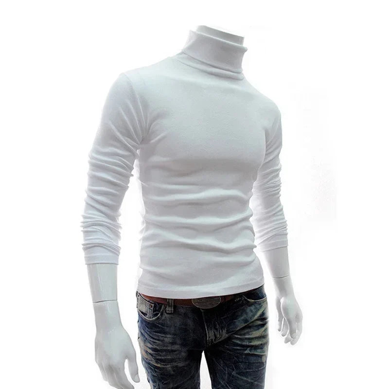 Polo T-shirt Långärmad Tröja för Herr Slim Fit