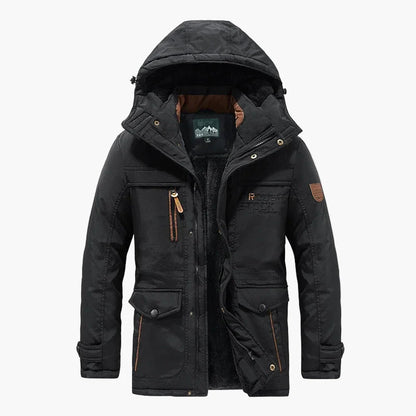 Herr Vinterjacka Parkas Outdoor Varm Fodrad Fritidsstil
