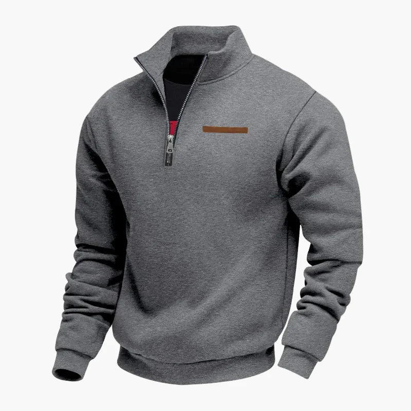 Herrar Halvzip Tröja – Sportig och Avslappnad Pullover Perfekt för Resor och Vardag