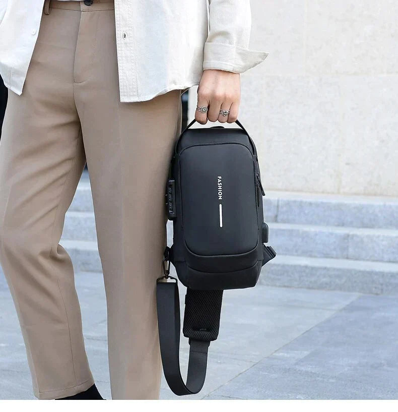 Charlotte – Unisex Anti-stöld Crossbody-väska med Laddare