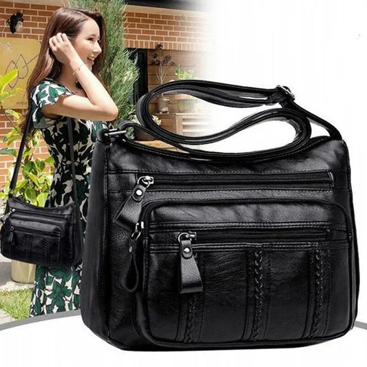 Helmi-Mjukt Skinn Crossbody Väska