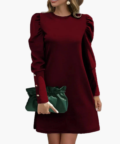 Dam Klänning Elegant Puffärm Party och Vardagsstil