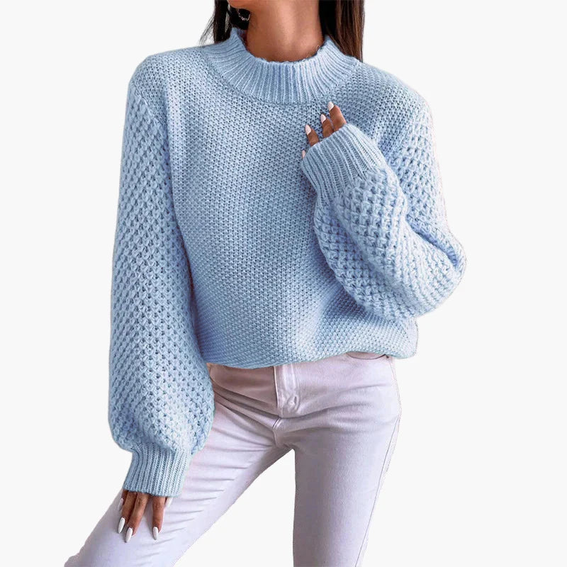 Damtröja med avslappnad stickning och trendig oversized look – perfekt för vardag och höstmode