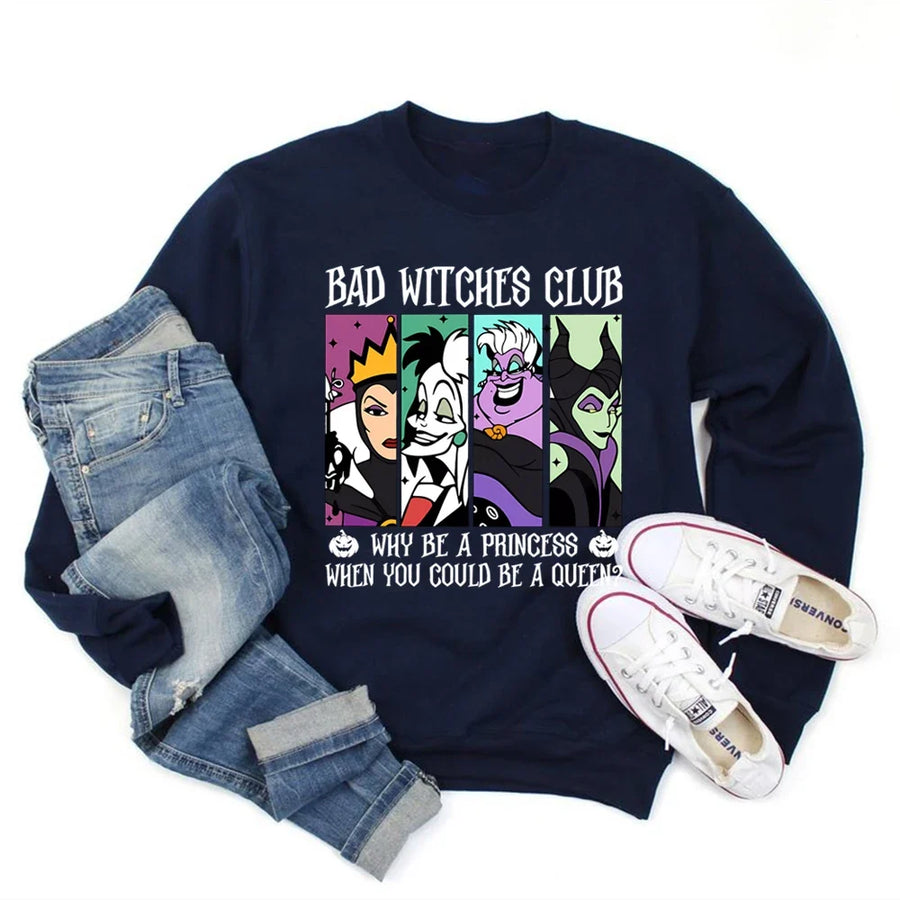 Tröja med "Bad Witches Club" tryck för damer
