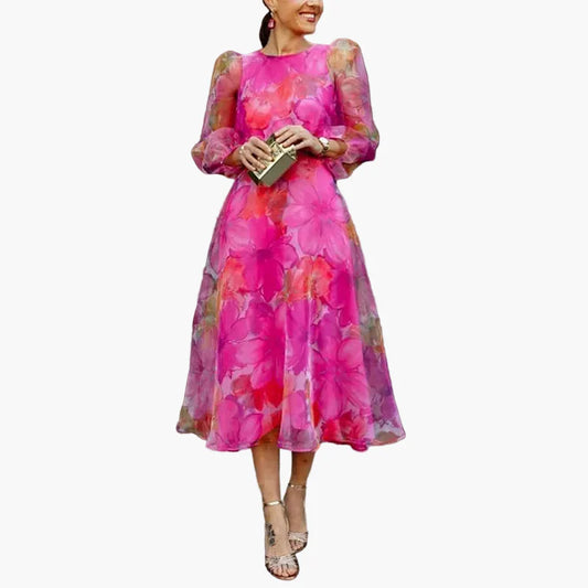 Damklänning – Blommig, Elegant, Fest & Bröllopsgäst, Klassisk Stil