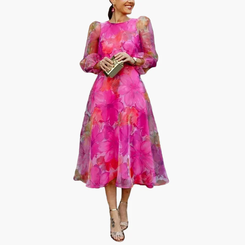 Damklänning – Blommig, Elegant, Fest & Bröllopsgäst, Klassisk Stil