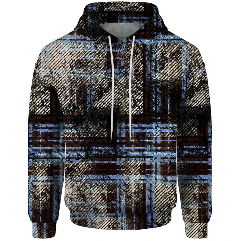 Hoodie med lapptäcksdesign och mönster
