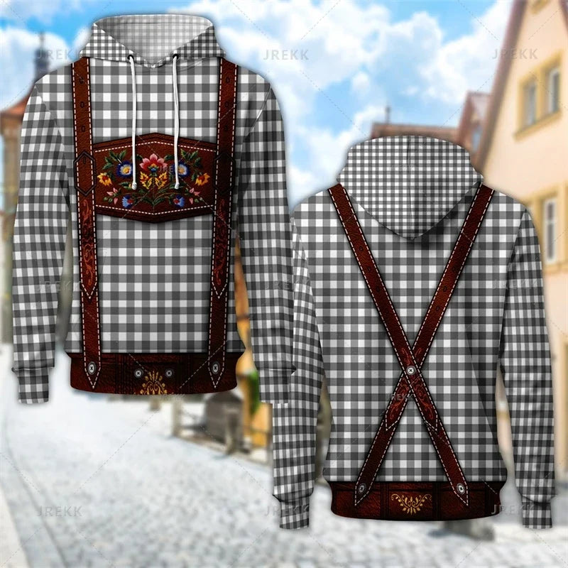 Unisex Hoodie med tryckt hängsletema och huva