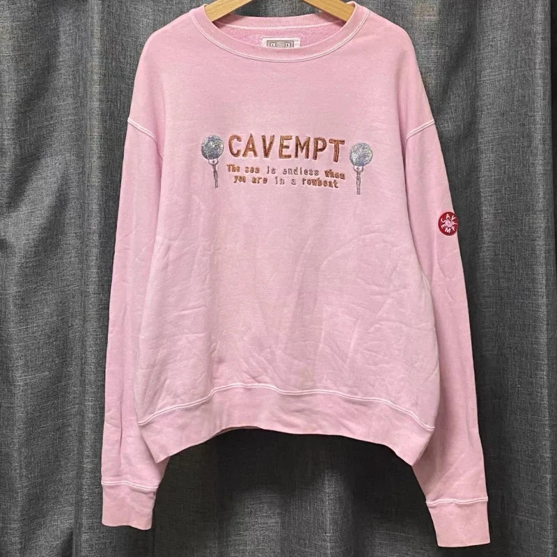 Unisex sweatshirt med tryck och rund halsringning