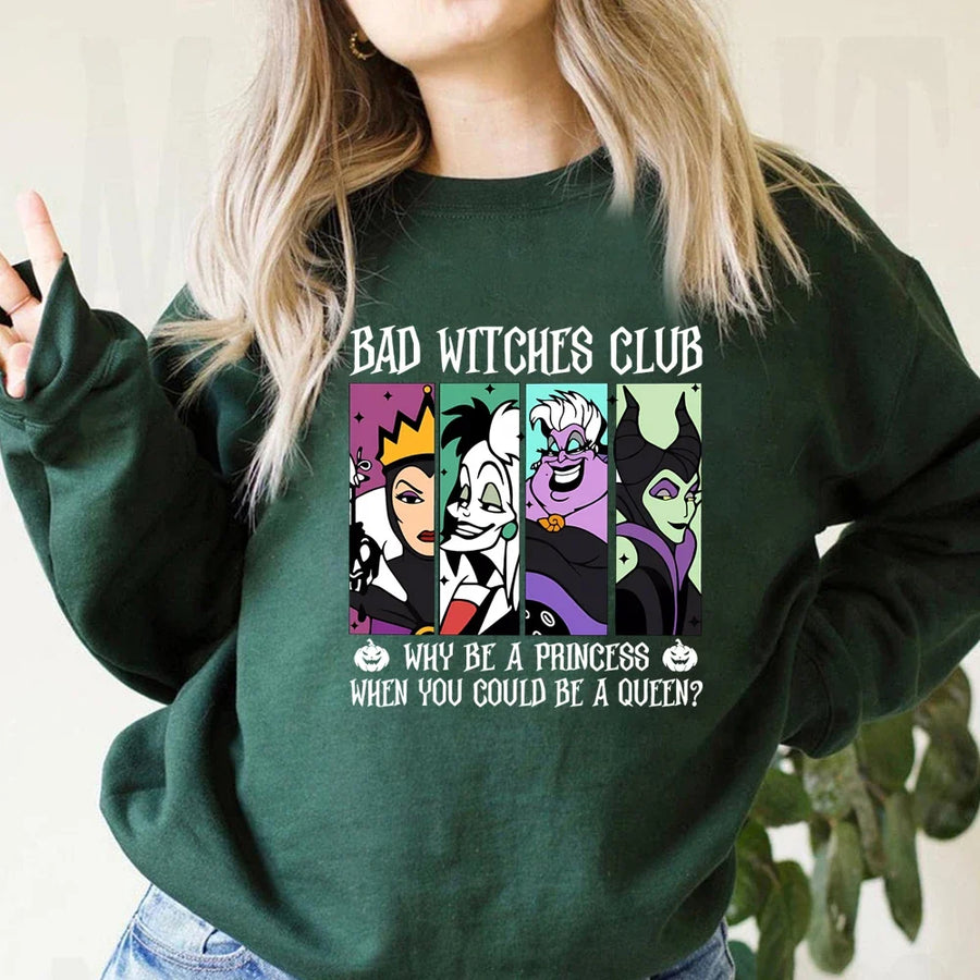 Tröja med "Bad Witches Club" tryck för damer