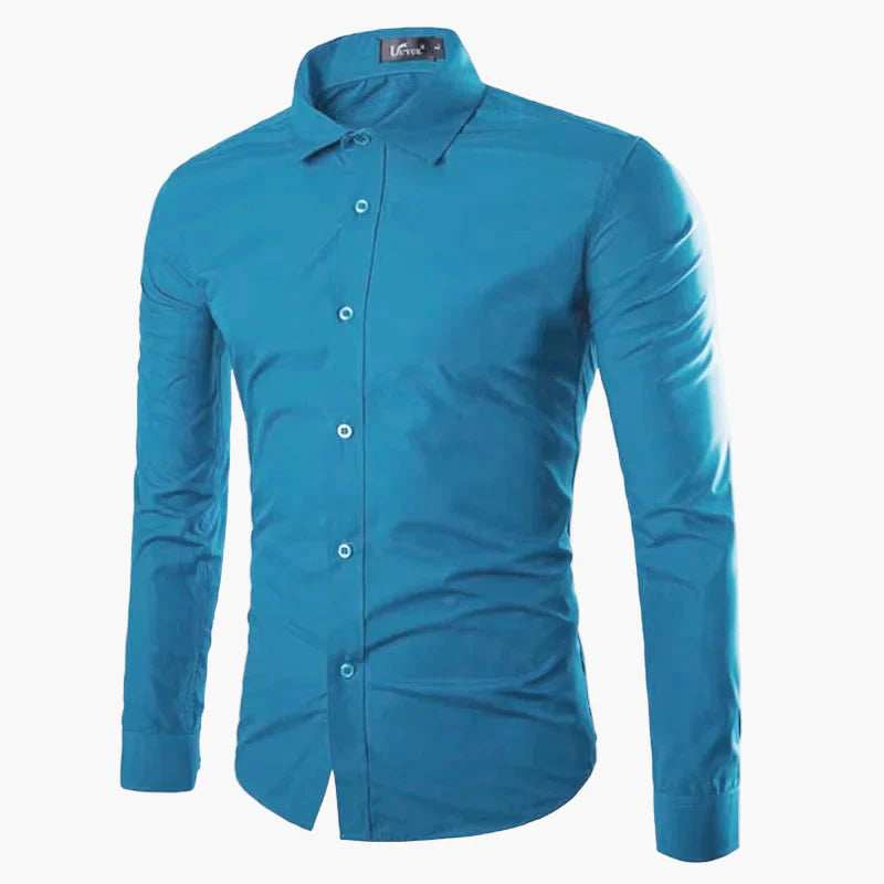 Herrskjorta med lång ärm – Slim Fit, elegant och mångsidig för kontor och fest