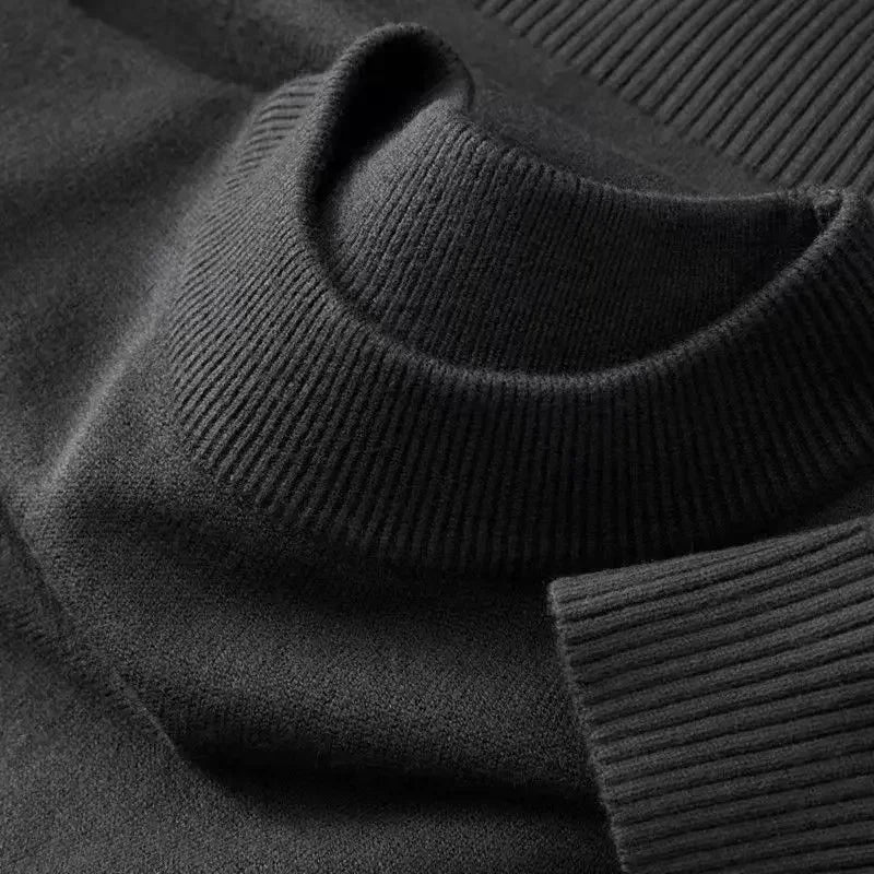 Unisex Tröja med Ribbad Rundhals, Långa Ärmar och Mjukt Material
