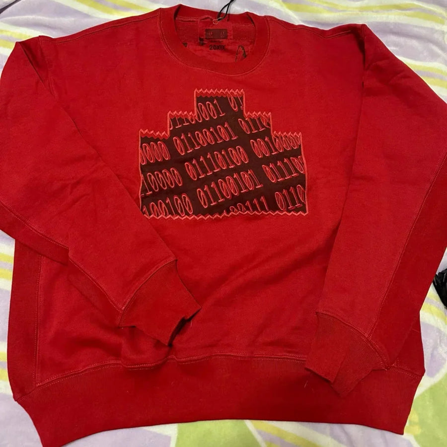Unisex sweatshirt med tryck och rund halsringning