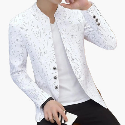 Herr Blazer Modern Stil Slim Fit – Perfekt för Fest och Kontor