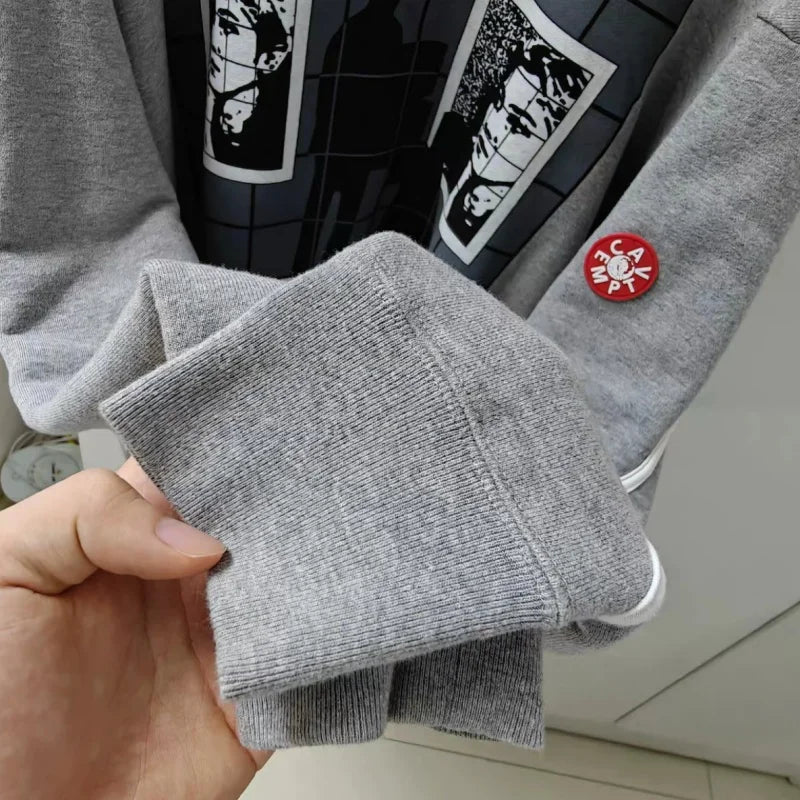 Unisex sweatshirt med tryck och rund halsringning