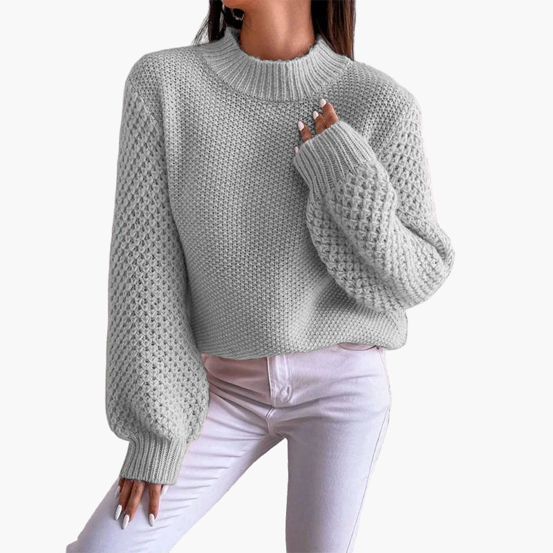 Damtröja med avslappnad stickning och trendig oversized look – perfekt för vardag och höstmode