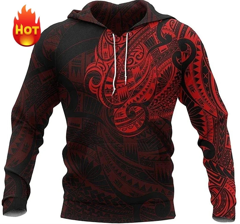 Hoodie med huva och mönster, långärmad tröja med justerbar dragsko