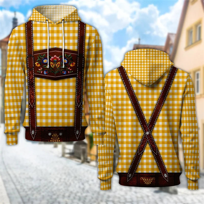 Unisex Hoodie med tryckt hängsletema och huva