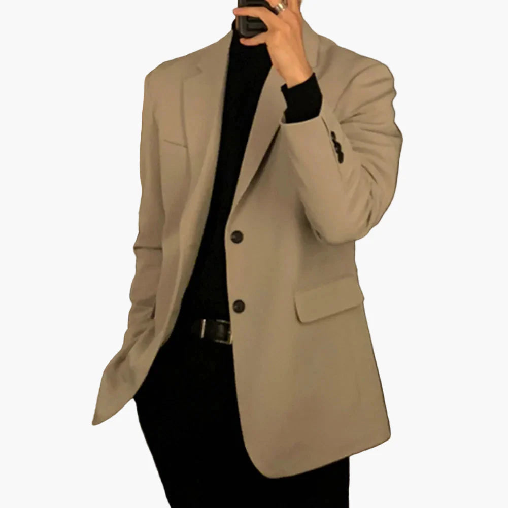 Herr Elegant Kavaj – Stilren Blazer för Fest och Arbete