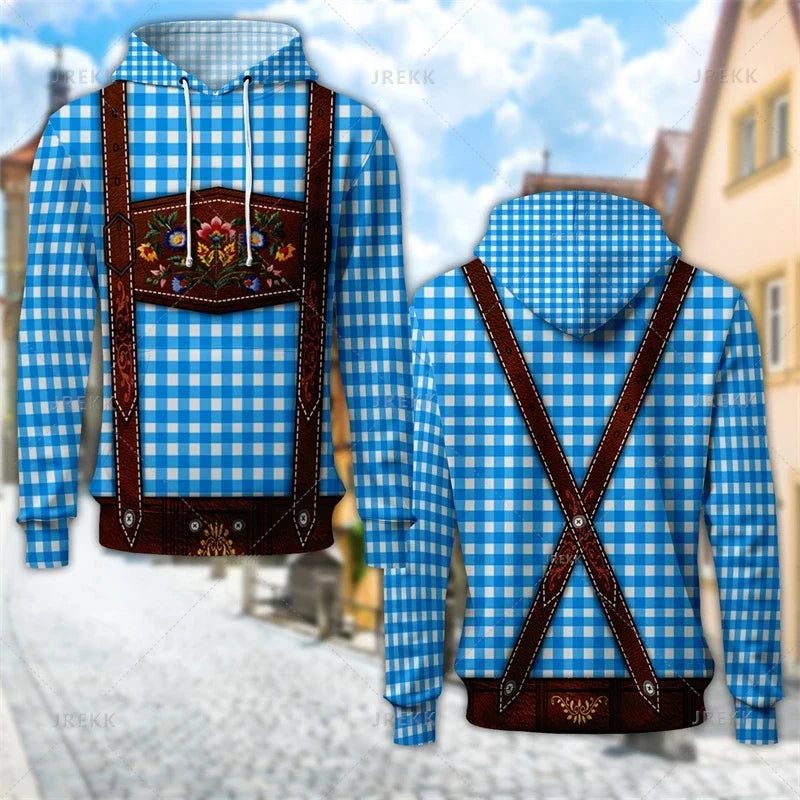 Unisex Hoodie med tryckt hängsletema och huva