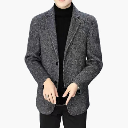 Herr Elegant Slim Fit Kavaj – Perfekt för Fest och Arbete