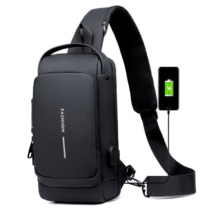 Charlotte – Unisex Anti-stöld Crossbody-väska med Laddare