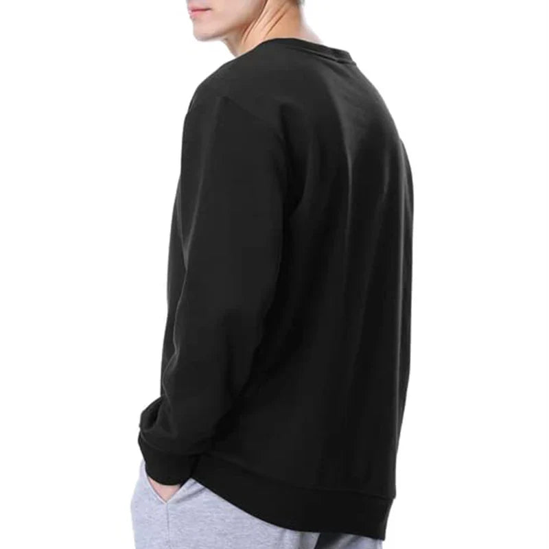 Enkel Tröja Rundhalsad Långärmad Sweatshirt i Olika Färger