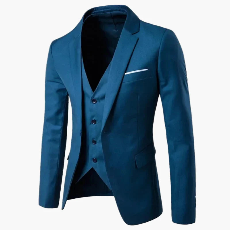 Herr Klassisk Kavaj Enkelknäppt Elegant Stil för Fester och Arbete